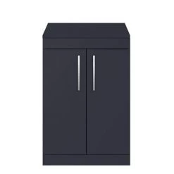 Arezzo Floor Standing Countertop Vanity Unit - Matt Blue - 600mm with Chrome Handles -Freestanding Vanity Units Shop AZB6FSWCH nd1 460