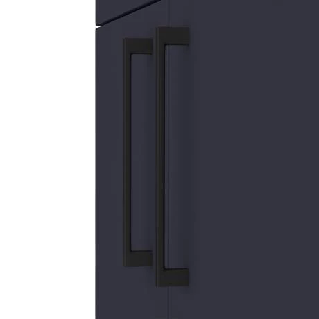 Arezzo Countertop Basin Unit - Blue with Black Handles - 600mm inc. Basin 2 Arezzo Countertop Basin Unit - Blue with Black Handles - 600mm inc. Basin - Image 2