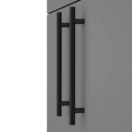 Arezzo Floor Standing Vanity Unit - Matt Grey - 500mm with Industrial Style Black Handles 3 Arezzo Floor Standing Vanity Unit - Matt Grey - 500mm with Industrial Style Black Handles - Image 3