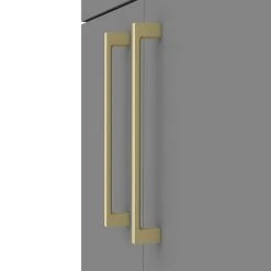 Arezzo 600 Matt Grey Floor Standing Vanity Unit with Brushed Brass Handles -Freestanding Vanity Units Shop AZG6FSVBB d2 460