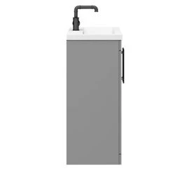 Arezzo Floor Standing Vanity Unit - Matt Grey - 600mm with Industrial Style Black Handles 11 Arezzo Floor Standing Vanity Unit - Matt Grey - 600mm with Industrial Style Black Handles -Freestanding Vanity Units Shop AZG6FSVBKIS d5 460