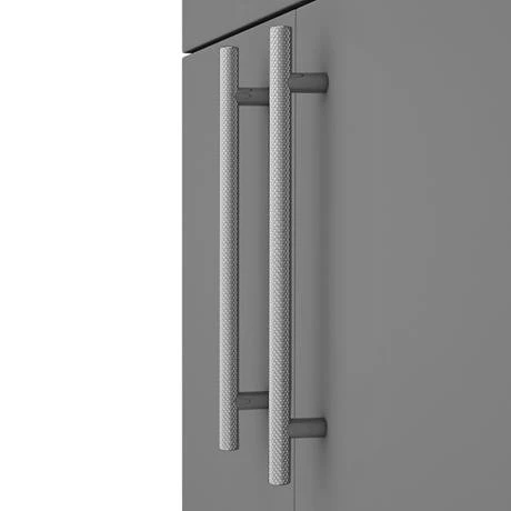 Arezzo Floor Standing Vanity Unit - Matt Grey - 600mm with Industrial Style Chrome Handles 3 Arezzo Floor Standing Vanity Unit - Matt Grey - 600mm with Industrial Style Chrome Handles - Image 3