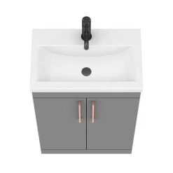 Arezzo 600 Matt Grey Floor Standing Vanity Unit with Rose Gold Handles 11 Arezzo 600 Matt Grey Floor Standing Vanity Unit with Rose Gold Handles -Freestanding Vanity Units Shop AZG6FSVRG d6 460