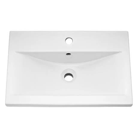 Arezzo Floor Standing Vanity Unit - Rustic Oak - 500mm with Brushed Brass Handles 2 Arezzo Floor Standing Vanity Unit - Rustic Oak - 500mm with Brushed Brass Handles - Image 2