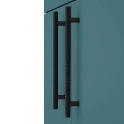 Arezzo Floor Standing Vanity Unit - Matt Green - 500mm with Industrial Style Black Handles -Freestanding Vanity Units Shop AZTG5FSVMBIS d2 460