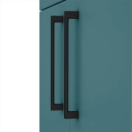 Arezzo 600 Matt Green Floor Standing Vanity Unit with Matt Black Handles 3 Arezzo 600 Matt Green Floor Standing Vanity Unit with Matt Black Handles - Image 3