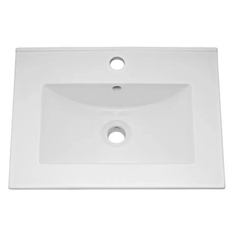 Brooklyn 500mm Grey Mist Vanity Unit - Floor Standing 2 Door Unit with Minimalist Basin 2 Brooklyn 500mm Grey Mist Vanity Unit - Floor Standing 2 Door Unit with Minimalist Basin - Image 2