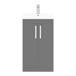 Brooklyn 500 Gloss Grey Floor Standing Vanity Unit with Thin-Edge Basin 10 Brooklyn 500 Gloss Grey Floor Standing Vanity Unit with Thin-Edge Basin -Freestanding Vanity Units Shop BFS5GGTE d6 460