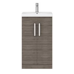 Brooklyn 500 Grey Avola Floor Standing Vanity Unit with Thin-Edge Basin -Freestanding Vanity Units Shop BFS5GRYTE n d2 460