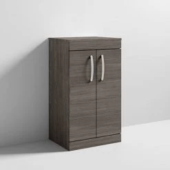 Brooklyn Floor Standing Countertop Vanity Unit - Grey Avola - 505mm with Chrome Handles -Freestanding Vanity Units Shop BFS5WTG nd2 460