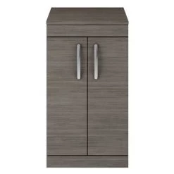 Brooklyn Floor Standing Countertop Vanity Unit - Grey Avola - 505mm with Chrome Handles -Freestanding Vanity Units Shop BFS5WTG d3 460