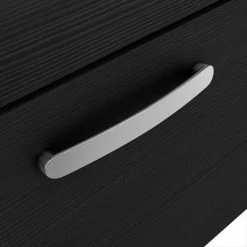 Brooklyn 600 Black Floor Standing 2 Drawer Vanity Unit with Thin-Edge Basin -Freestanding Vanity Units Shop BFS62DBLKTE d2 460