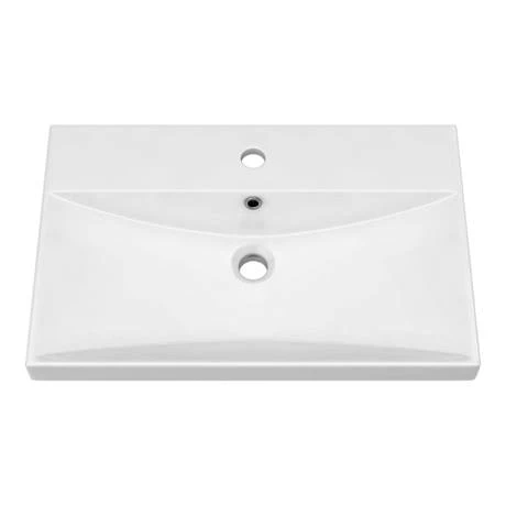 Brooklyn 600 Gloss White Floor Standing Vanity Unit with Thin-Edge Basin 2 Brooklyn 600 Gloss White Floor Standing Vanity Unit with Thin-Edge Basin - Image 2