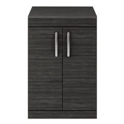 Brooklyn Floor Standing Countertop Vanity Unit - Black - 605mm with Chrome Handles 8 Brooklyn Floor Standing Countertop Vanity Unit - Black - 605mm with Chrome Handles -Freestanding Vanity Units Shop BFS6WTB d4 460