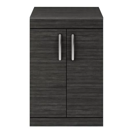 Brooklyn Floor Standing Countertop Vanity Unit - Black - 605mm with Chrome Handles 4 Brooklyn Floor Standing Countertop Vanity Unit - Black - 605mm with Chrome Handles - Image 4