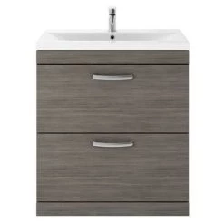 Brooklyn 800mm Grey Avola Vanity Unit - Floor Standing 2 Drawer Unit 9 Brooklyn 800mm Grey Avola Vanity Unit - Floor Standing 2 Drawer Unit -Freestanding Vanity Units Shop BFS8GA d4 460