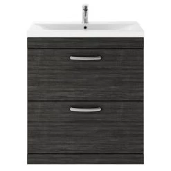 Brooklyn 800mm Black Vanity Unit - Floor Standing 2 Drawer Unit 11 Brooklyn 800mm Black Vanity Unit - Floor Standing 2 Drawer Unit -Freestanding Vanity Units Shop BFS8HB d4 460