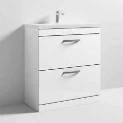 Brooklyn 800 Gloss White Floor Standing Vanity Unit with Thin-Edge Basin 6 Brooklyn 800 Gloss White Floor Standing Vanity Unit with Thin-Edge Basin -Freestanding Vanity Units Shop BFS8WHTTE d2 460
