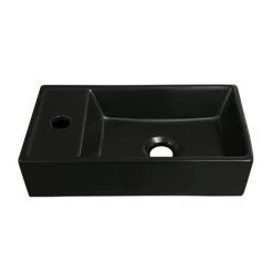 Bromley Pink Cloakroom Vanity Unit (incl. Black Basin + Matt Black Handle) -Freestanding Vanity Units Shop BR4PNKMBG d3 460