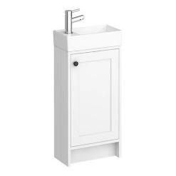 Bromley Traditional White Cloakroom Vanity Unit (inc. Ceramic Basin)