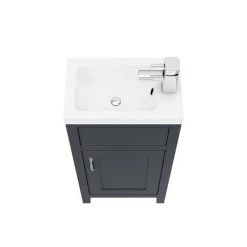 Chatsworth Traditional Graphite Small Vanity - 400mm Wide -Freestanding Vanity Units Shop C400BLK ND3 460