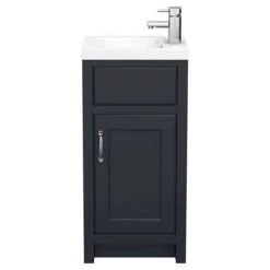 Chatsworth Traditional Graphite Small Vanity - 400mm Wide -Freestanding Vanity Units Shop C400BLK ND4 460