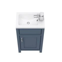 Chatsworth Traditional Blue Small Vanity - 400mm Wide -Freestanding Vanity Units Shop C400BLU d1 460
