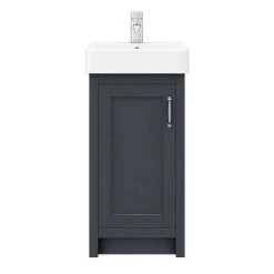 Chatsworth Traditional Graphite Vanity - 425mm Wide -Freestanding Vanity Units Shop C425BLK nw d6 460