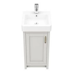 Chatsworth Traditional Grey Vanity - 425mm Wide -Freestanding Vanity Units Shop C425GRY D4 460 1