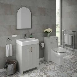 Chatsworth Traditional Grey Vanity - 560mm Wide -Freestanding Vanity Units Shop C560GRY detail 460