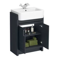 Chatsworth Traditional Graphite Semi-Recessed Vanity - 600mm Wide 8 Chatsworth Traditional Graphite Semi-Recessed Vanity - 600mm Wide -Freestanding Vanity Units Shop C600SRBLK d3 460