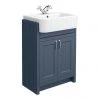 Chatsworth Traditional Blue Semi-Recessed Vanity - 600mm Wide