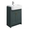 Chatsworth Traditional Green Semi-Recessed Vanity - 600mm Wide