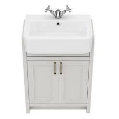 Chatsworth Traditional Grey Semi-Recessed Vanity - 600mm Wide 9 Chatsworth Traditional Grey Semi-Recessed Vanity - 600mm Wide -Freestanding Vanity Units Shop C600SRGRY D3 460