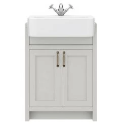 Chatsworth Traditional Grey Semi-Recessed Vanity - 600mm Wide 10 Chatsworth Traditional Grey Semi-Recessed Vanity - 600mm Wide -Freestanding Vanity Units Shop C600SRGRY D4 460