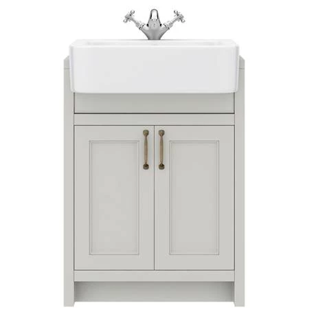 Chatsworth Traditional Grey Semi-Recessed Vanity - 600mm Wide 5 Chatsworth Traditional Grey Semi-Recessed Vanity - 600mm Wide - Image 5
