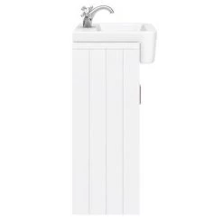 Chatsworth Traditional White Semi-Recessed Vanity - 600mm Wide -Freestanding Vanity Units Shop C600SRWHT D5 460