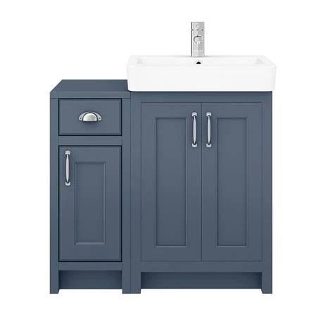 Chatsworth Traditional Blue 560mm Vanity Sink + 300mm Cupboard Unit 5 Chatsworth Traditional Blue 560mm Vanity Sink + 300mm Cupboard Unit - Image 5