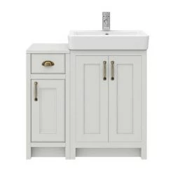 Chatsworth Traditional Grey 560mm Vanity Sink + 300mm Cupboard Unit -Freestanding Vanity Units Shop C825GRY n d6 460