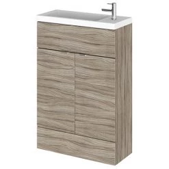 Hudson Reed Fusion Driftwood 605x260mm Compact Vanity Unit & Basin