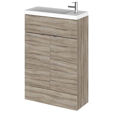 Hudson Reed Fusion Driftwood 605x260mm Compact Vanity Unit & Basin 1 Hudson Reed Fusion Driftwood 605x260mm Compact Vanity Unit & Basin