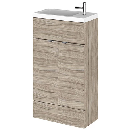 Hudson Reed Fusion Driftwood 505x260mm Compact Vanity Unit & Basin 1 Hudson Reed Fusion Driftwood 505x260mm Compact Vanity Unit & Basin