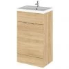 Hudson Reed Fusion Natural Oak 505x360mm Vanity Unit & Basin