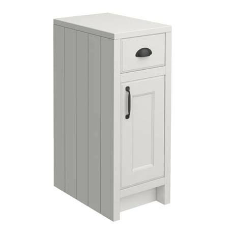 Chatsworth Traditional Grey Double Basin Vanity + Cupboard Combination Unit with Matt Black Handles 4 Chatsworth Traditional Grey Double Basin Vanity + Cupboard Combination Unit with Matt Black Handles - Image 4
