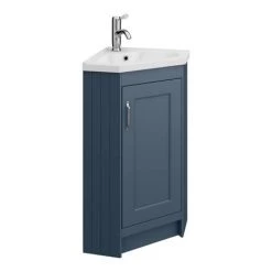 Chatsworth Traditional Blue Corner Vanity Unit -Freestanding Vanity Units Shop CHATCRNBLU d4 460