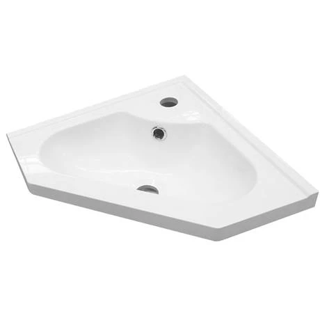 Chatsworth Traditional White Corner Vanity Unit with Matt Black Handle 2 Chatsworth Traditional White Corner Vanity Unit with Matt Black Handle - Image 2