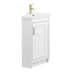 Chatsworth Traditional White Corner Vanity Unit -Freestanding Vanity Units Shop CHATCRNWHT detail3 460