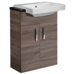 Tavistock Courier 600mm Semi-Countertop Unit & Basin - Havana Oak