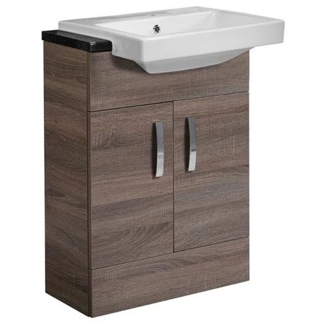 Tavistock Courier 600mm Semi-Countertop Unit & Basin - Havana Oak 1 Tavistock Courier 600mm Semi-Countertop Unit & Basin - Havana Oak