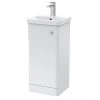 Cruze 400mm Curved Gloss White Vanity Unit